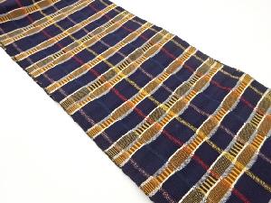 縞に横段模様織出し名古屋帯